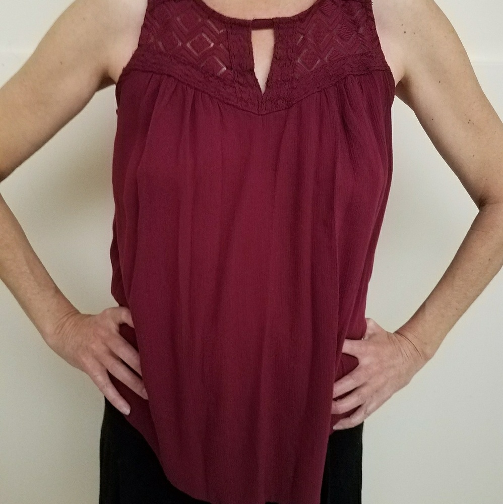 Burgundy Bohemian Tank